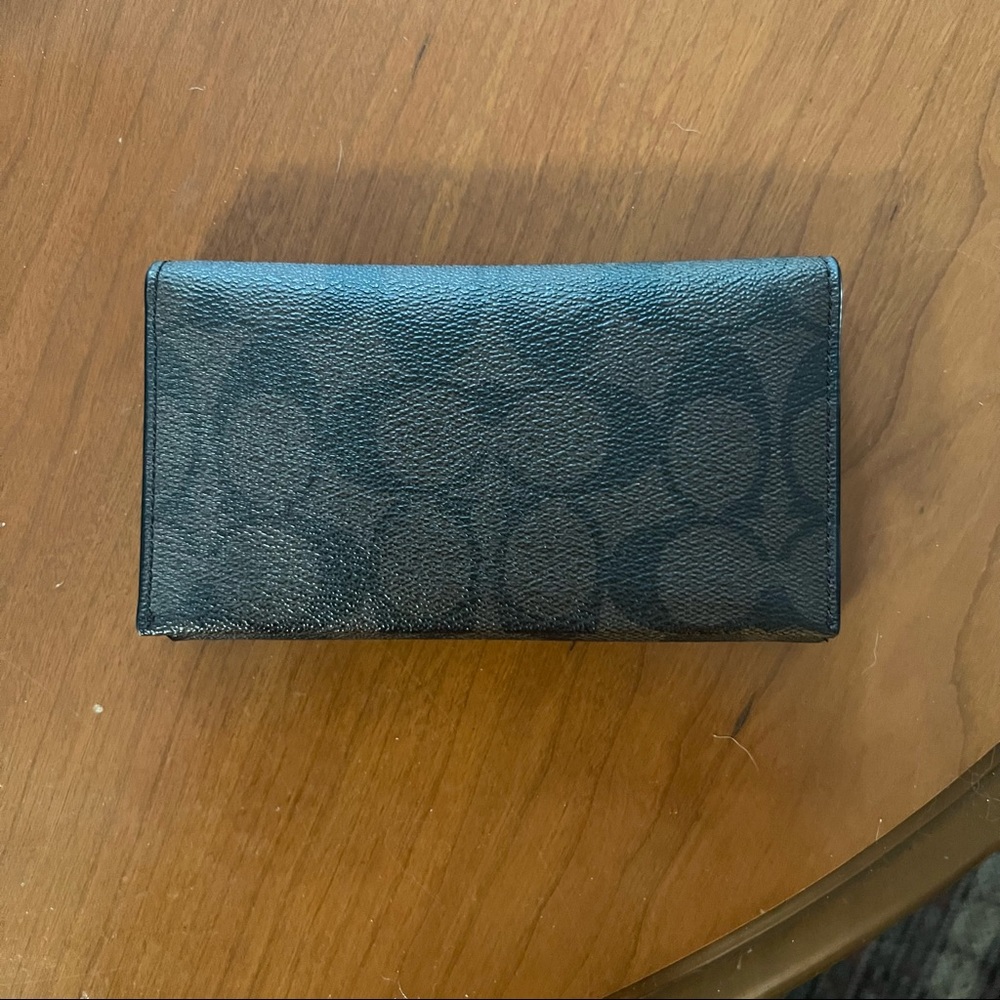 Coach Men’s Dark Brown Monogram Wallet